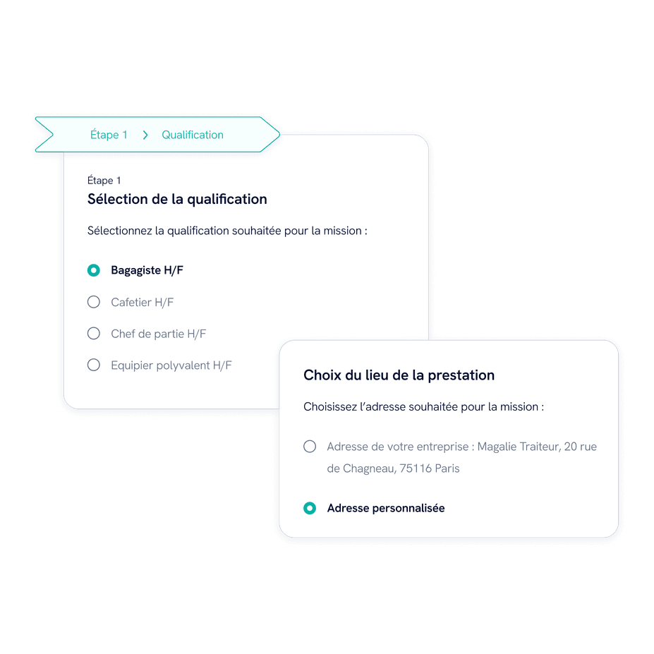 Illustration présentant la fonctionnalité “Choix de qualification”.