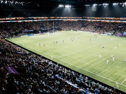 Le Racing 92 sur le terrain lors d’un match.